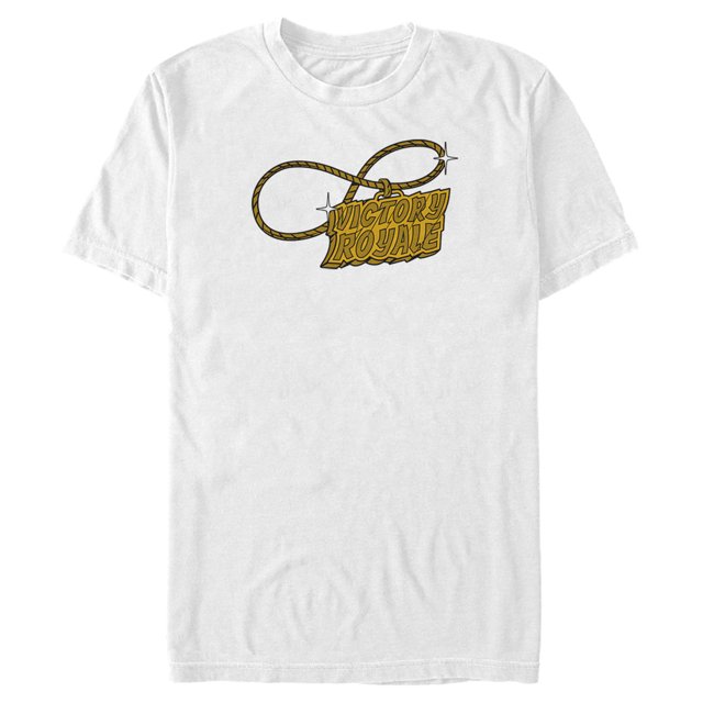 Men's Fortnite Victory Royale Gold Chain Graphic Tee White Large