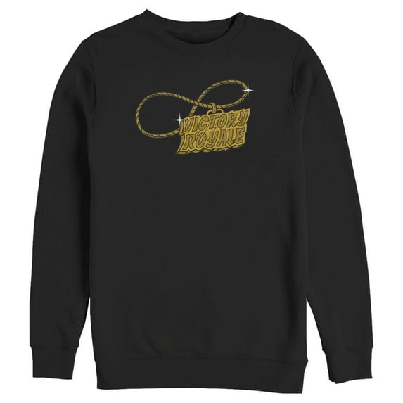Men's Fortnite Victory Royale Gold Chain Sweatshirt Black 2X Large