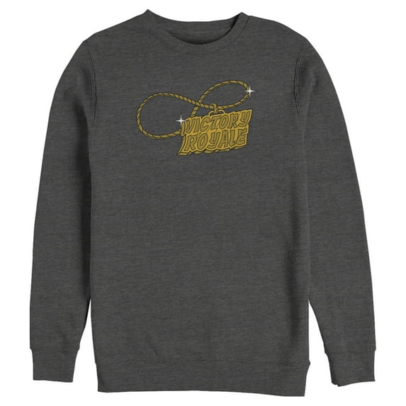 Men's Fortnite Victory Royale Gold Chain Sweatshirt Charcoal Heather Medium