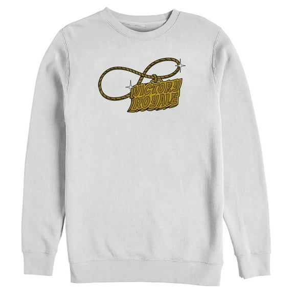 Men's Fortnite Victory Royale Gold Chain Sweatshirt White Medium
