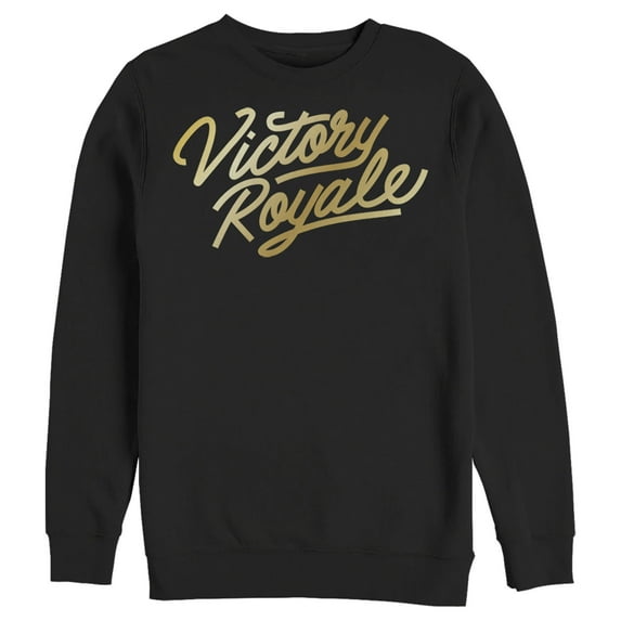 Men's Fortnite Victory Royale Gold Script Sweatshirt Black Large