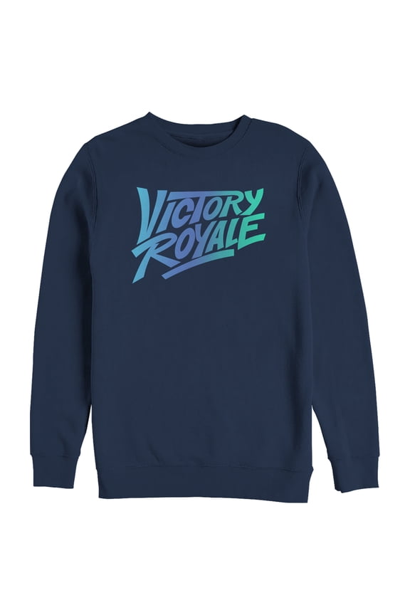 Men's Fortnite Victory Royale Gradient Logo  Sweatshirt Navy Blue 2X Large