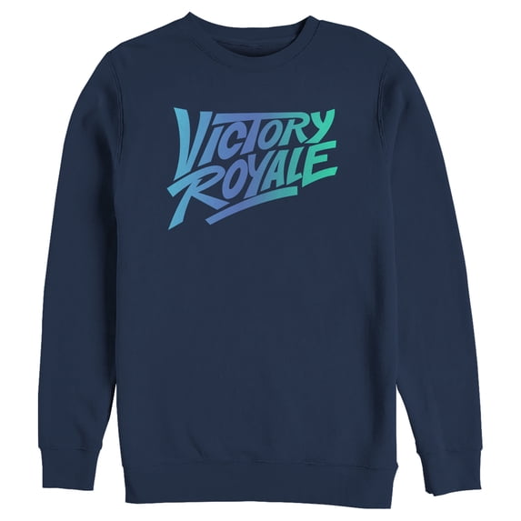 Men's Fortnite Victory Royale Gradient Logo Sweatshirt Navy Blue Medium