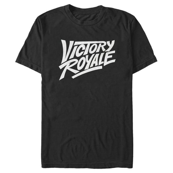 Men's Fortnite Victory Royale White Logo  Graphic Tee Black Small