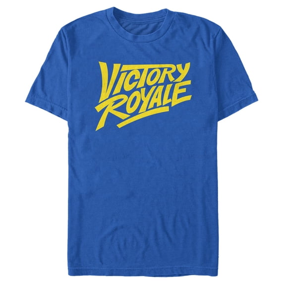 Men's Fortnite Victory Royale Yellow Logo Graphic Tee Royal Blue 2X Large
