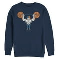 thumbnail image 1 of Men's Fortnite Yarn Lifter Meowscles Sweatshirt Navy Blue 3X Large, 1 of 4