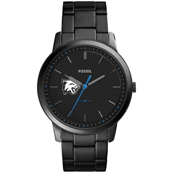 Men's Fossil  Black Bethel Wildcats Minimalist Slim Stainless Steel Watch