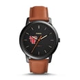 thumbnail image 1 of Men's Fossil  Black/Brown Tampa Spartans Minimalist Slim Light Brown Leather Watch, 1 of 1