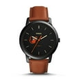 thumbnail image 1 of Men's Fossil Brown Baltimore Orioles Minimalist Leather Watch, 1 of 1