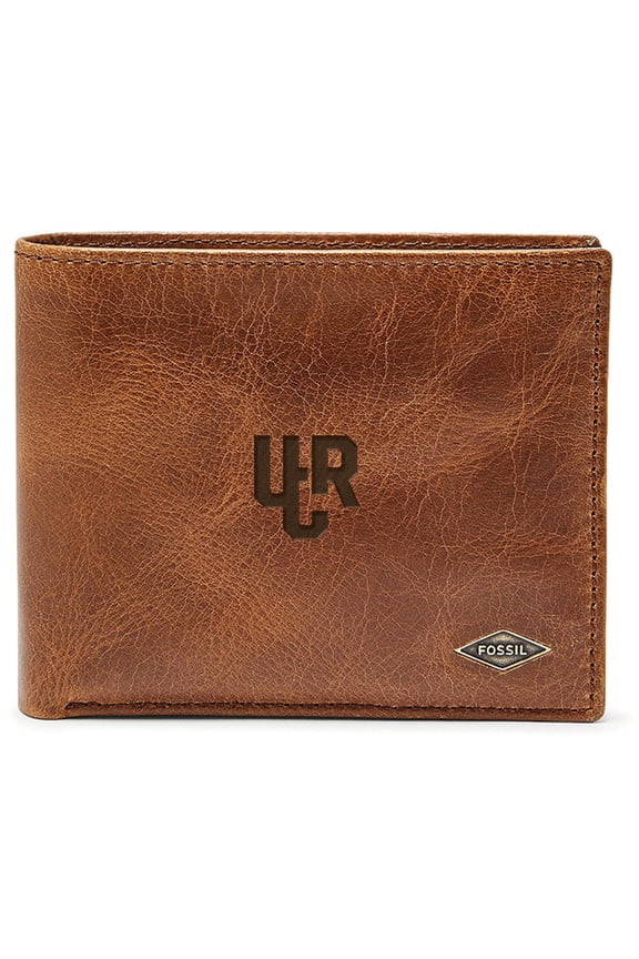 Men's Fossil Brown UC Riverside Highlanders Leather Ryan RFID Passcase Wallet