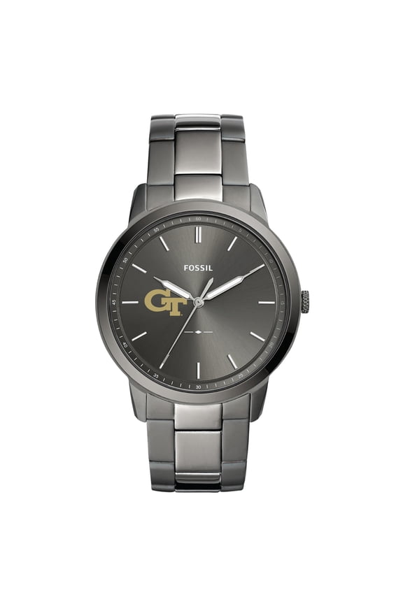 Men's Fossil GA Tech Yellow Jackets The Minimalist Three-Hand Smoke Watch
