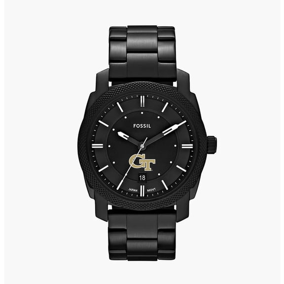 Men's Fossil Georgia Tech Yellow Jackets Machine Stainless Steel Watch