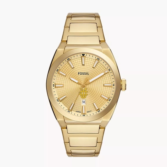 Men's Fossil  Gold UC Irvine Anteaters Everett Three-Hand Date Stainless Steel Watch