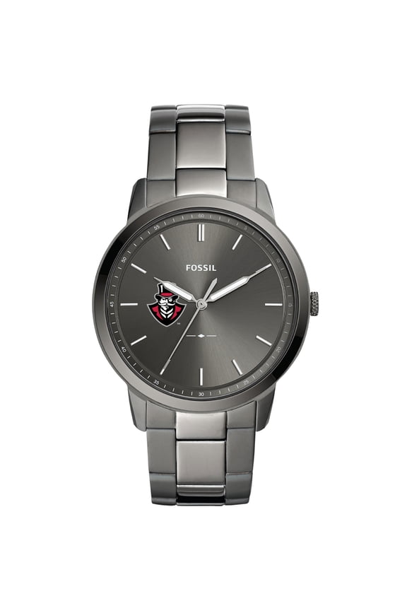 Men's Fossil Gray Austin Peay State Governors Minimalist Three-Hand Smoke Watch