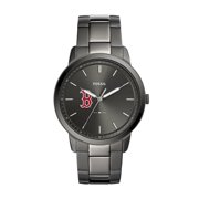 Men's Fossil Gray Boston Red Sox Fossil Minimalist Smoke Stainless Steel Watch