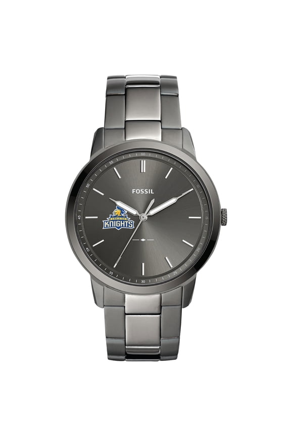 Men's Fossil Gray Carleton Knights Minimalist Three-Hand Smoke Watch