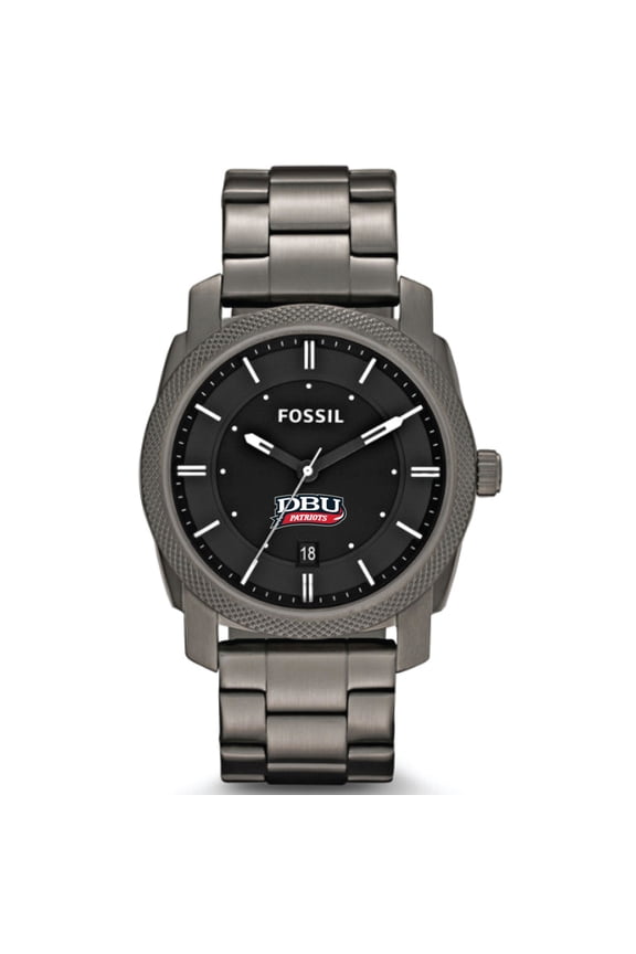 Men's Fossil Gray Dallas Baptist Patriots Machine Smoke Stainless Steel Watch