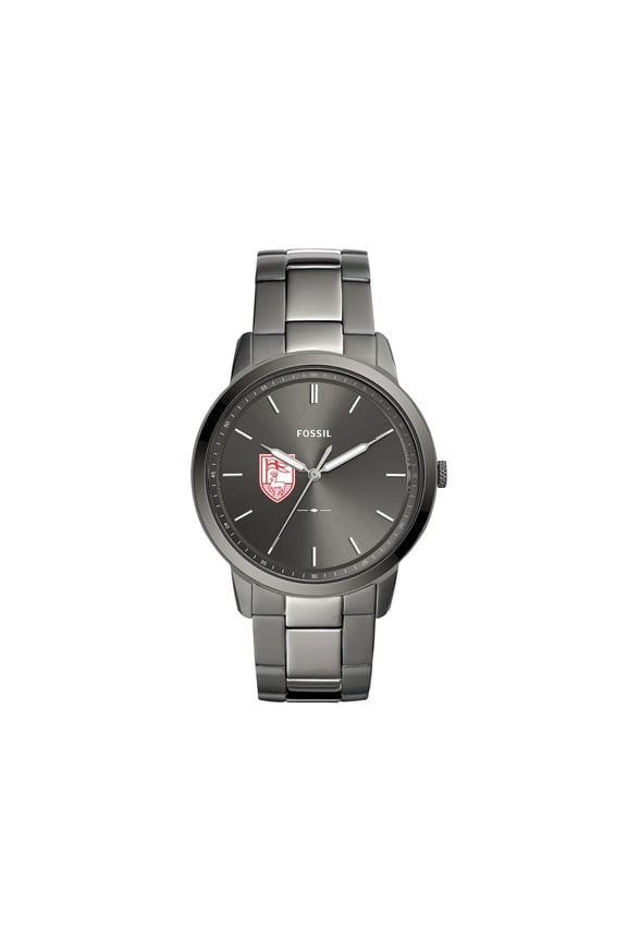 Men's Fossil Gray Fairfield Stags Minimalist Three-Hand Smoke Watch