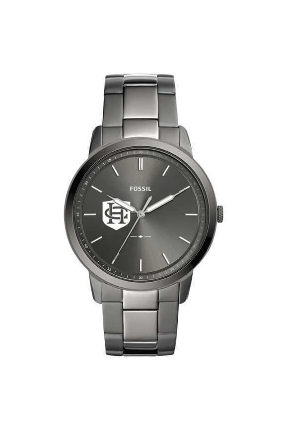 Men's Fossil  Gray Hanover Panthers Minimalist Three-Hand Smoke Watch