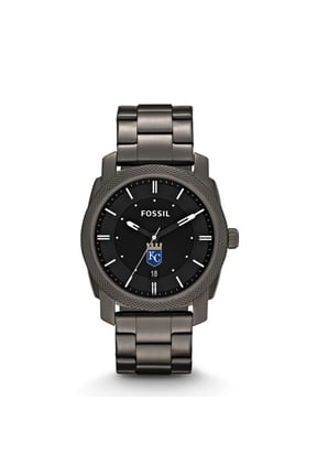 Men's Fossil Gray Kansas City Royals Machine Smoke Stainless Steel Watch