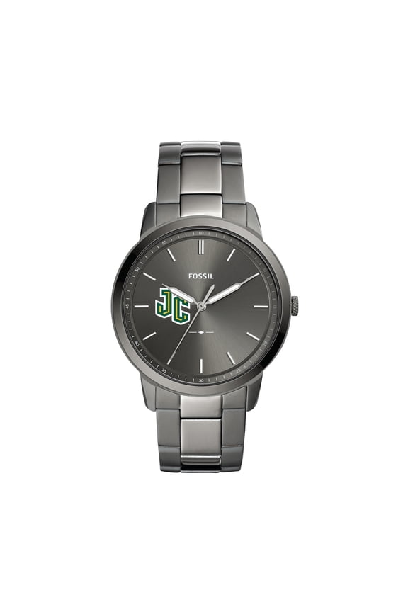 Men's Fossil Gray New Jersey City Gothic Knights Minimalist Three-Hand Smoke Watch