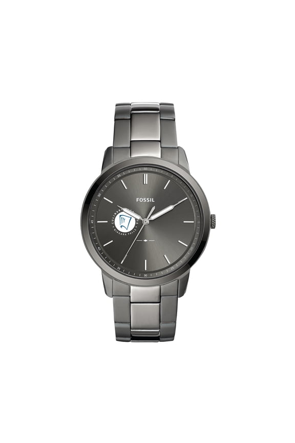 Men's Fossil  Gray Niagara Falls Culinary Institute Minimalist Three-Hand Smoke Watch