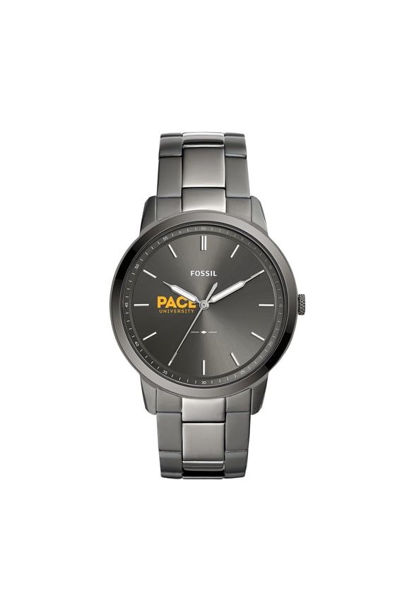 Men's Fossil Gray Pace University Setters Minimalist Three-Hand Smoke Watch