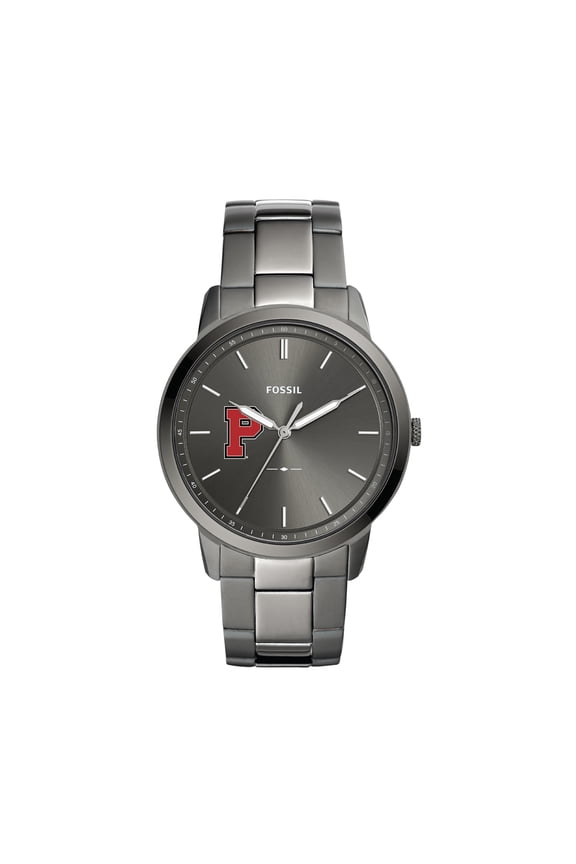 Men's Fossil  Gray Pacific Boxers Minimalist Three-Hand Smoke Watch