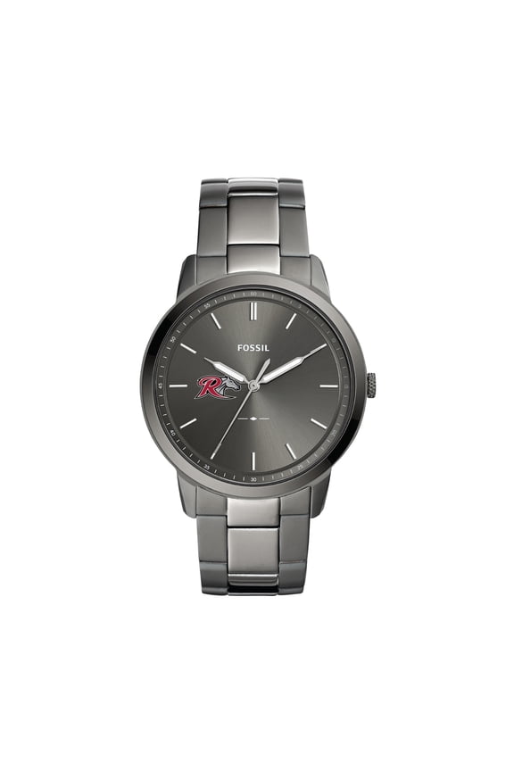 Men's Fossil Gray Rider Broncs Minimalist Three-Hand Smoke Watch