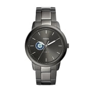 Men's Fossil Gray Seattle Mariners Fossil Minimalist Smoke Stainless Steel Watch