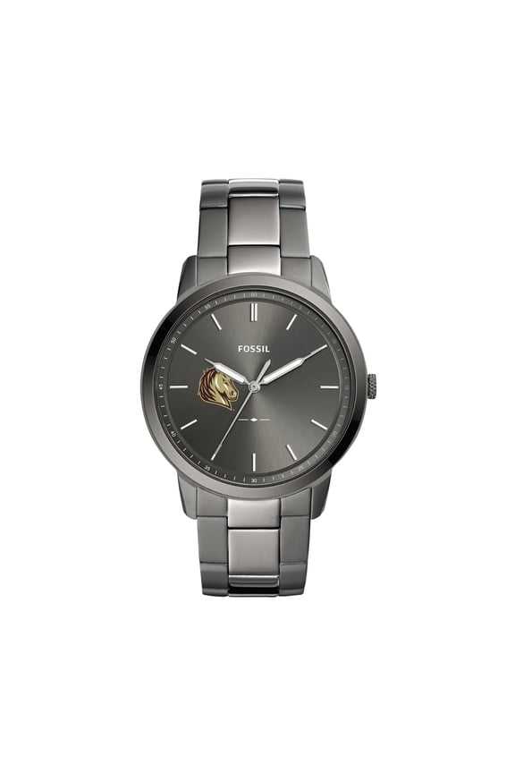 Men's Fossil Gray Southwest Minnesota State Mustangs Minimalist Three-Hand Smoke Watch
