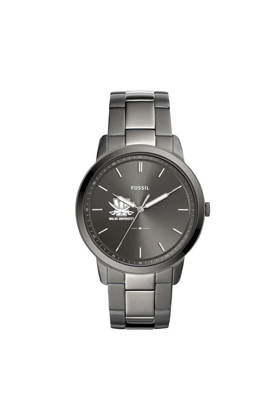 Men's Fossil  Gray Walsh Cavaliers Minimalist Three-Hand Smoke Watch