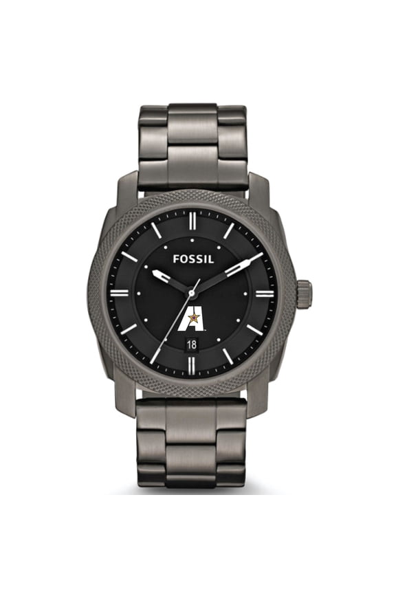 Men's Fossil  Heather Gray LSUA Generals Machine Smoke Stainless Steel Watch