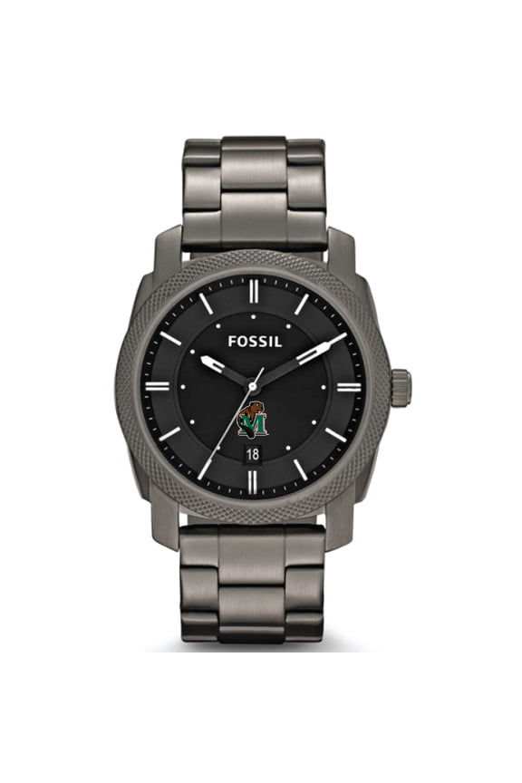 Men's Fossil  Heather Gray Minot State Beavers Machine Smoke Stainless Steel Watch