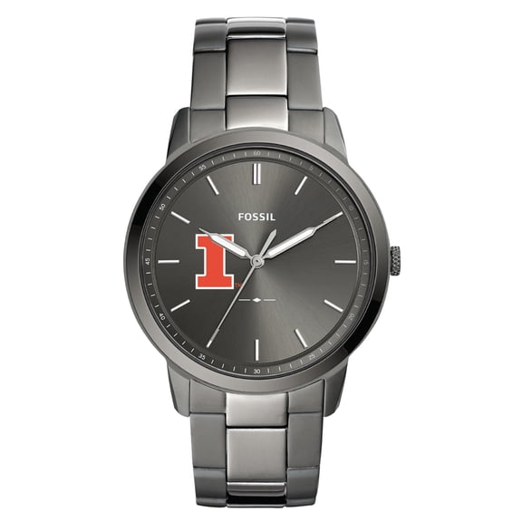 Men's Fossil Illinois Fighting Illini The Minimalist Three-Hand Smoke Watch