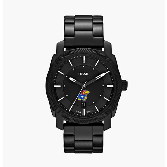Men's Fossil Kansas Jayhawks Machine Stainless Steel Watch
