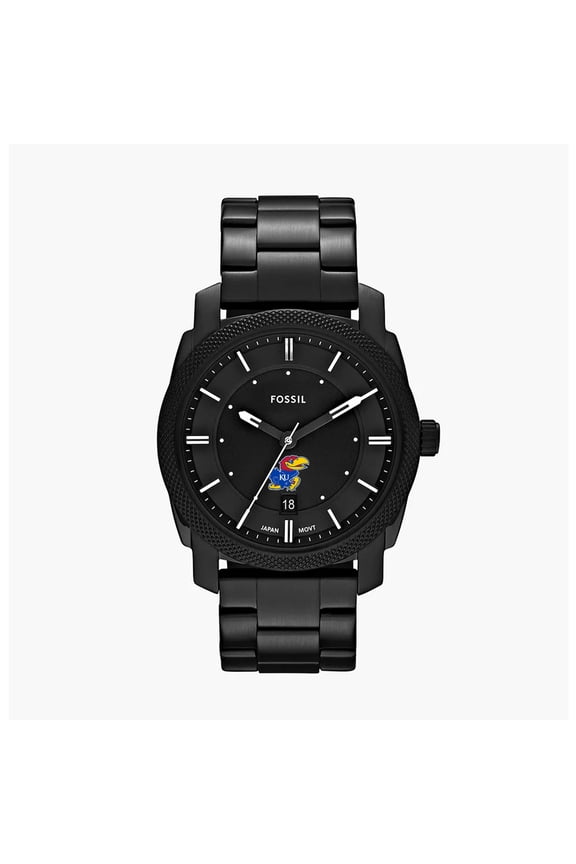 Men's Fossil Kansas Jayhawks Machine Stainless Steel Watch