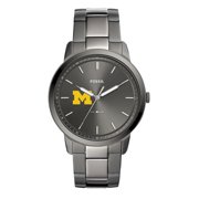 Mens Fossil Michigan Wolverines The Minimalist Three-Hand Smoke Watch