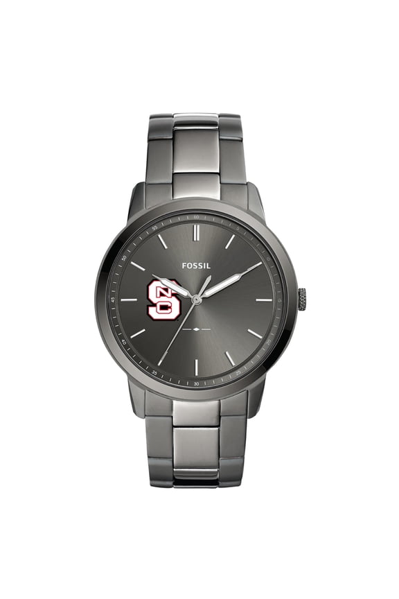 Men's Fossil NC State Wolfpack The Minimalist Three-Hand Smoke Watch