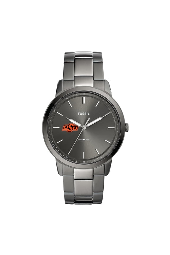 Men's Fossil Oklahoma State Cowboys The Minimalist Three-Hand Smoke Watch