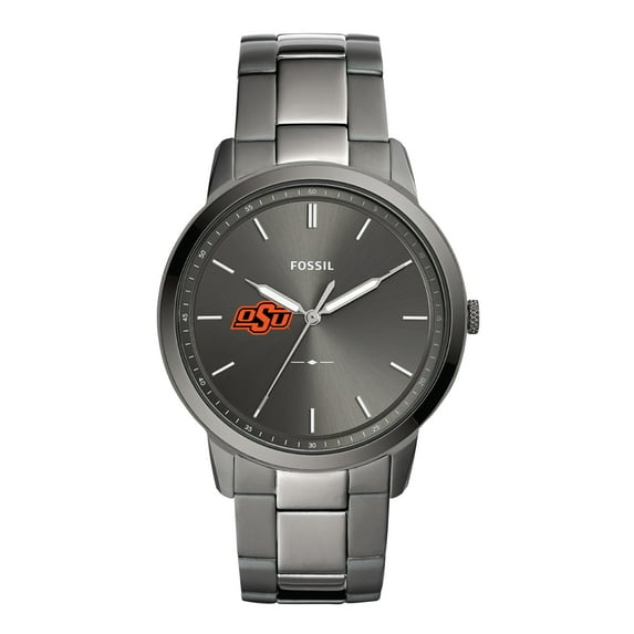 Men's Fossil Oklahoma State Cowboys The Minimalist Three-Hand Smoke Watch