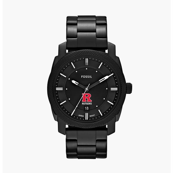 Men's Fossil Rutgers Scarlet Knights Machine Stainless Steel Watch