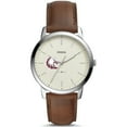 thumbnail image 1 of Men's Fossil  Silver Augsburg Auggies The Minimalist Brown Leather Watch, 1 of 1