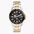 thumbnail image 1 of Men's Fossil  Silver Colorado State Rams Blue Dive Three-Hand Date Two-Tone Stainless Steel Watch, 1 of 1