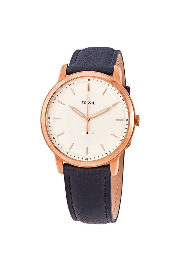 Men's Fossil The Minimalist Slim Blue Leather Band Watch FS5371