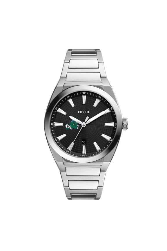 Men's Fossil Tulane Green Wave Everett Stainless Steel Watch