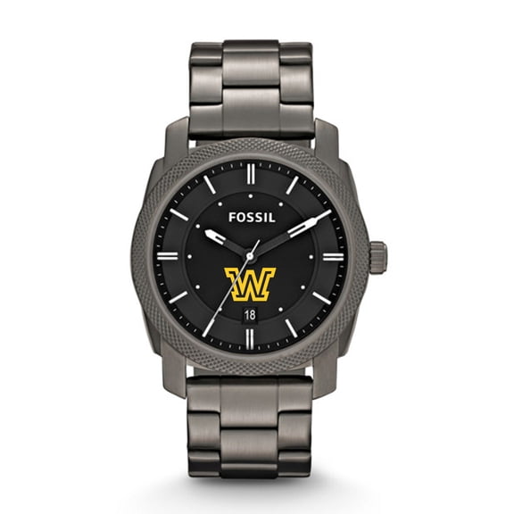 Men's Fossil Wilkes Colonels Machine Smoke Stainless Steel Watch