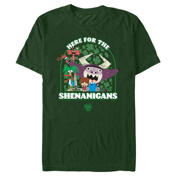 Men's Foster's Home for Imaginary Friends Here for the Shenanigans  Graphic Tee Dark Green Medium