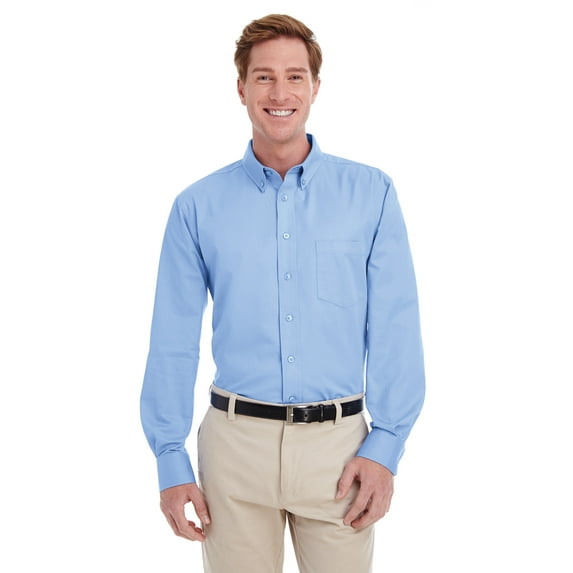 Men's Foundation 100% Cotton Long-Sleeve Twill Shirt with Teflonâ„¢ M581