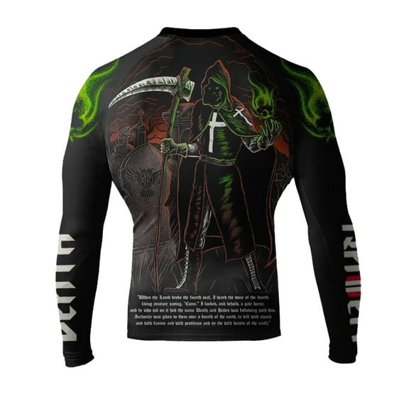 Men's Four Horsemen Death BJJ MMA Rash Guard Large